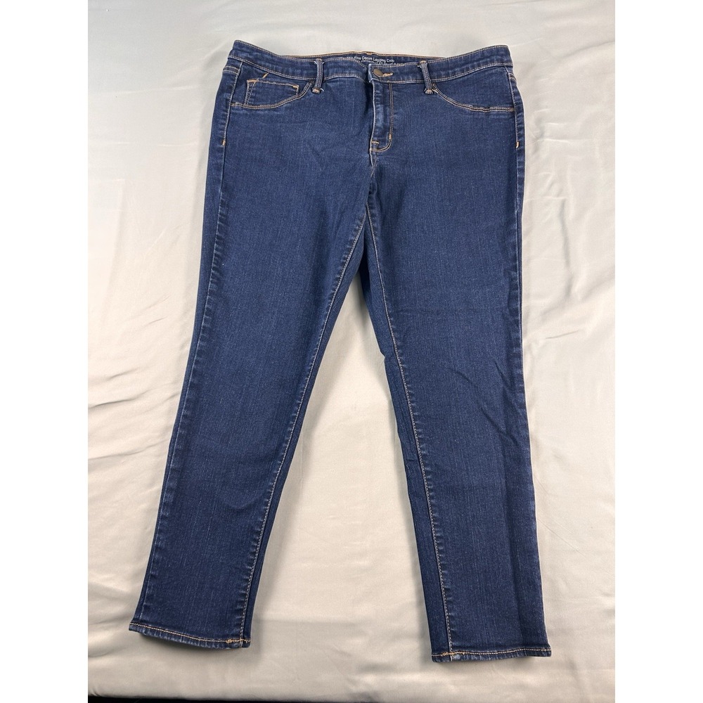 Women's Mossimo Mid Rise Denim Legging Crop Jeans Size M Blue Stretch Jegging
